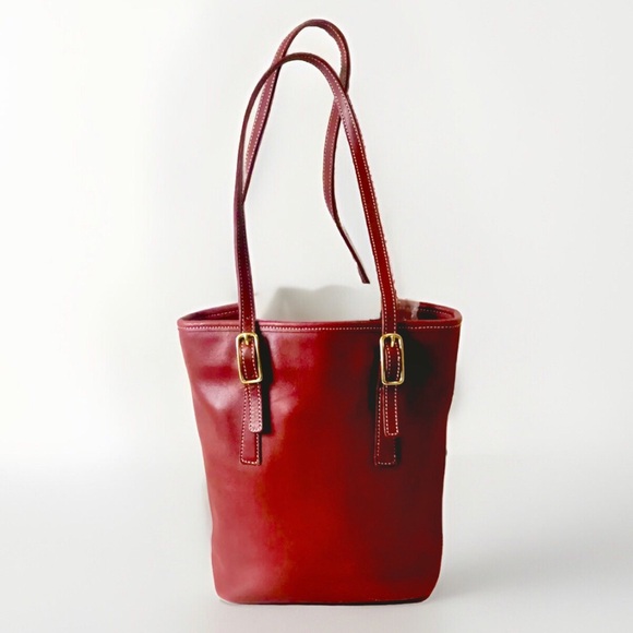COACH Vintage Red Leather Tote Legacy Day Bag 9803 - Picture 3 of 16
